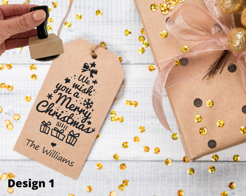 Custom Christmas Gift Tag Stamp Personalised