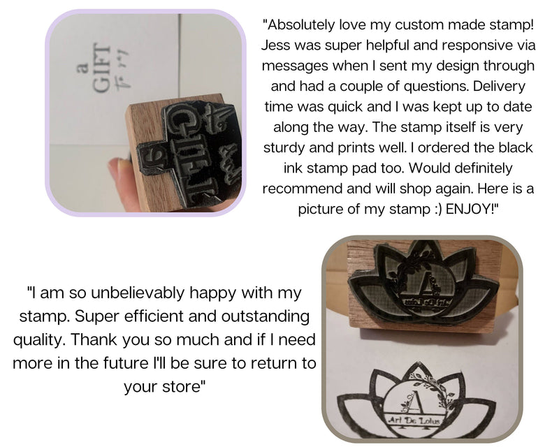 Custom Wood Mount Logo Stamp