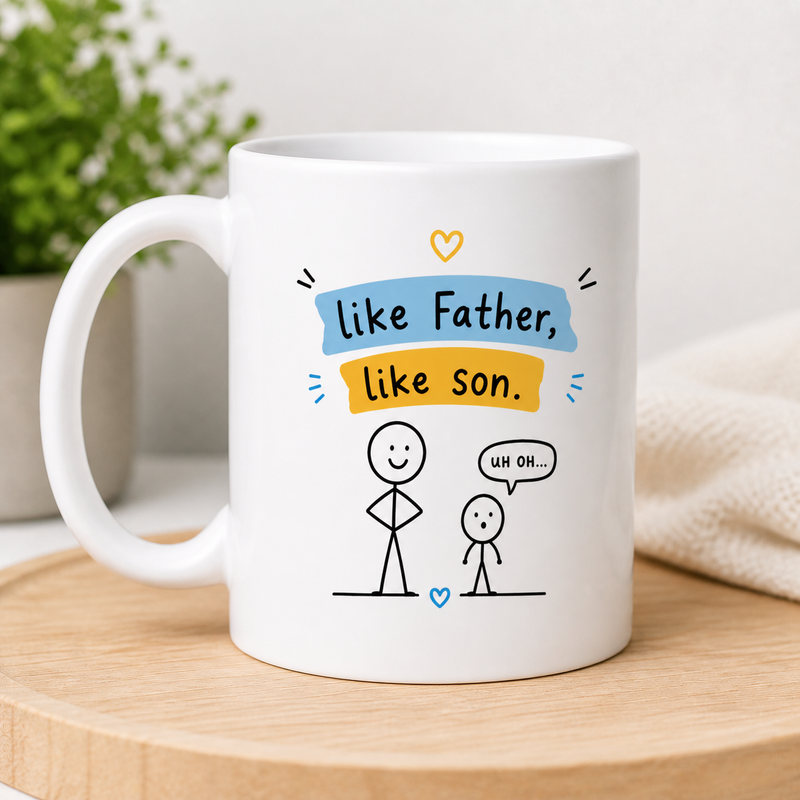 Like Father Like Son White Coffee Mug