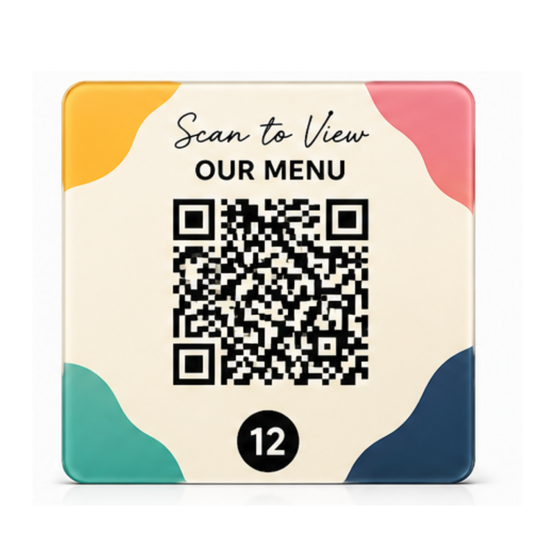 Table QR Code Menu Discs SQUARE