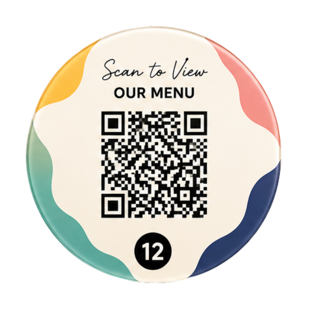 Qr Code Table Led Custom Table QR Code Menu Discs Australia | Acrylic QR Signs — The ...