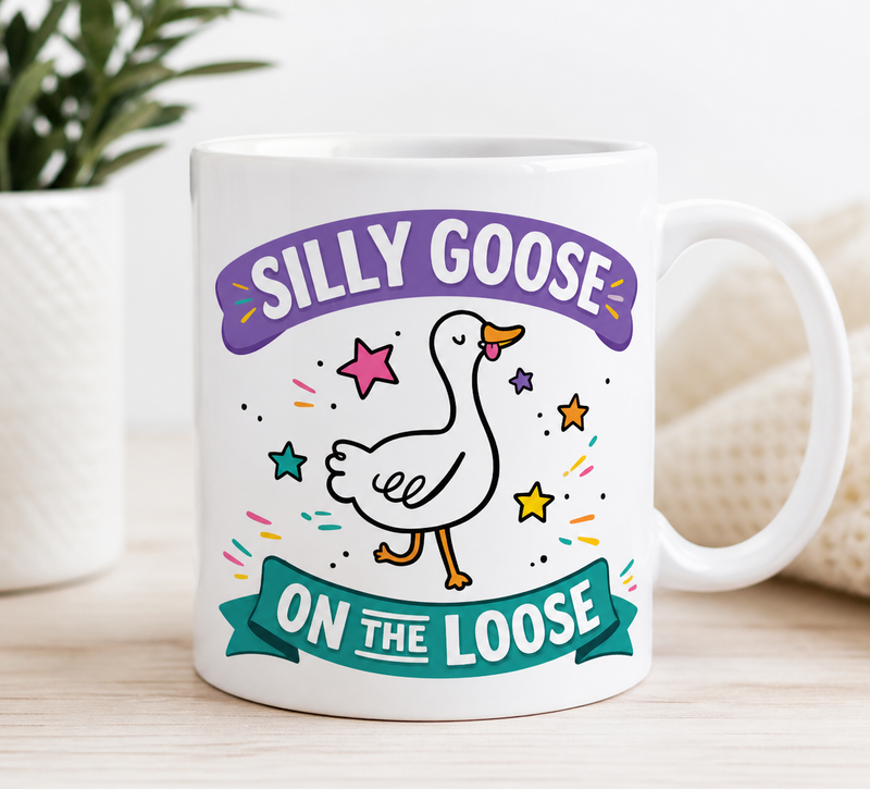 Silly Goose White Coffee Mug